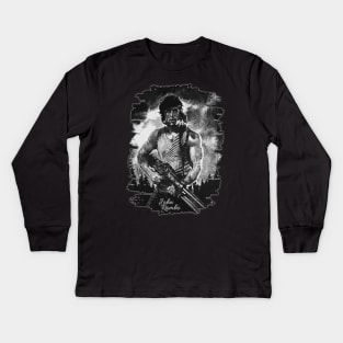 John J. Rambo | Sylvester Stallone || Brush Art Kids Long Sleeve T-Shirt
